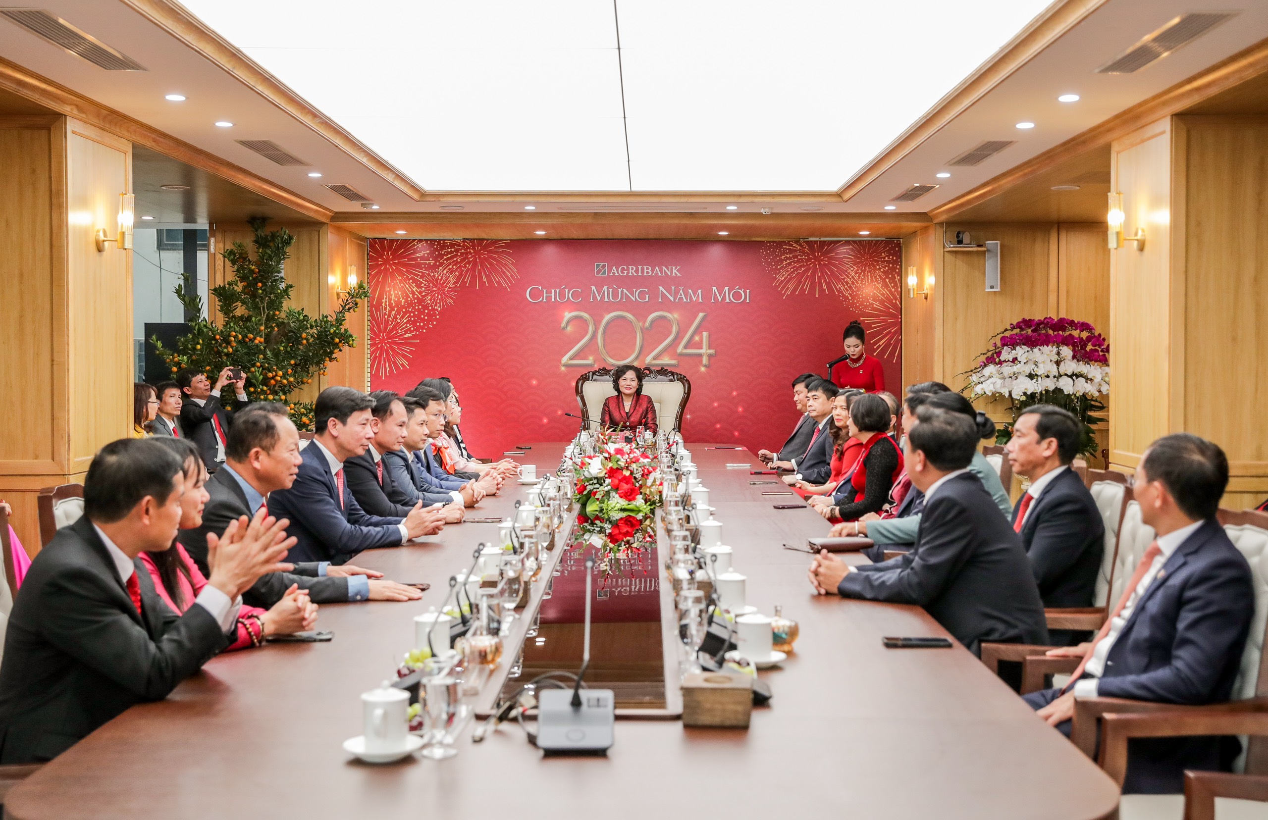 Quang cảnh chương trình gặp mặt Chúc mừng năm mới - Xuân Giáp Thìn 2024