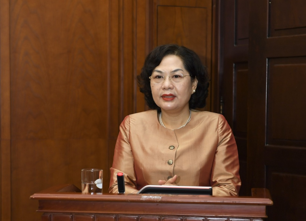 Thống đốc NHNN Nguyễn Thị Hồng phát biểu chỉ đạo