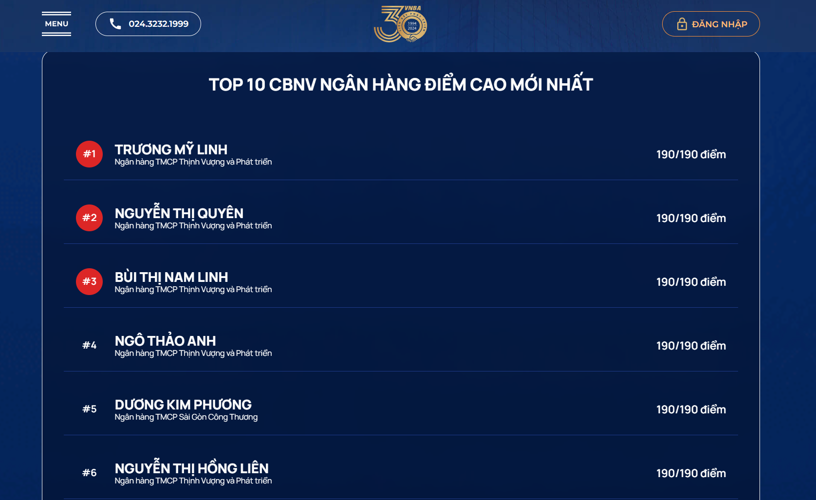 Thi Chuẩn mực đạo đức nghề nghiệp: PGBank có 4/5 bài thi top 5