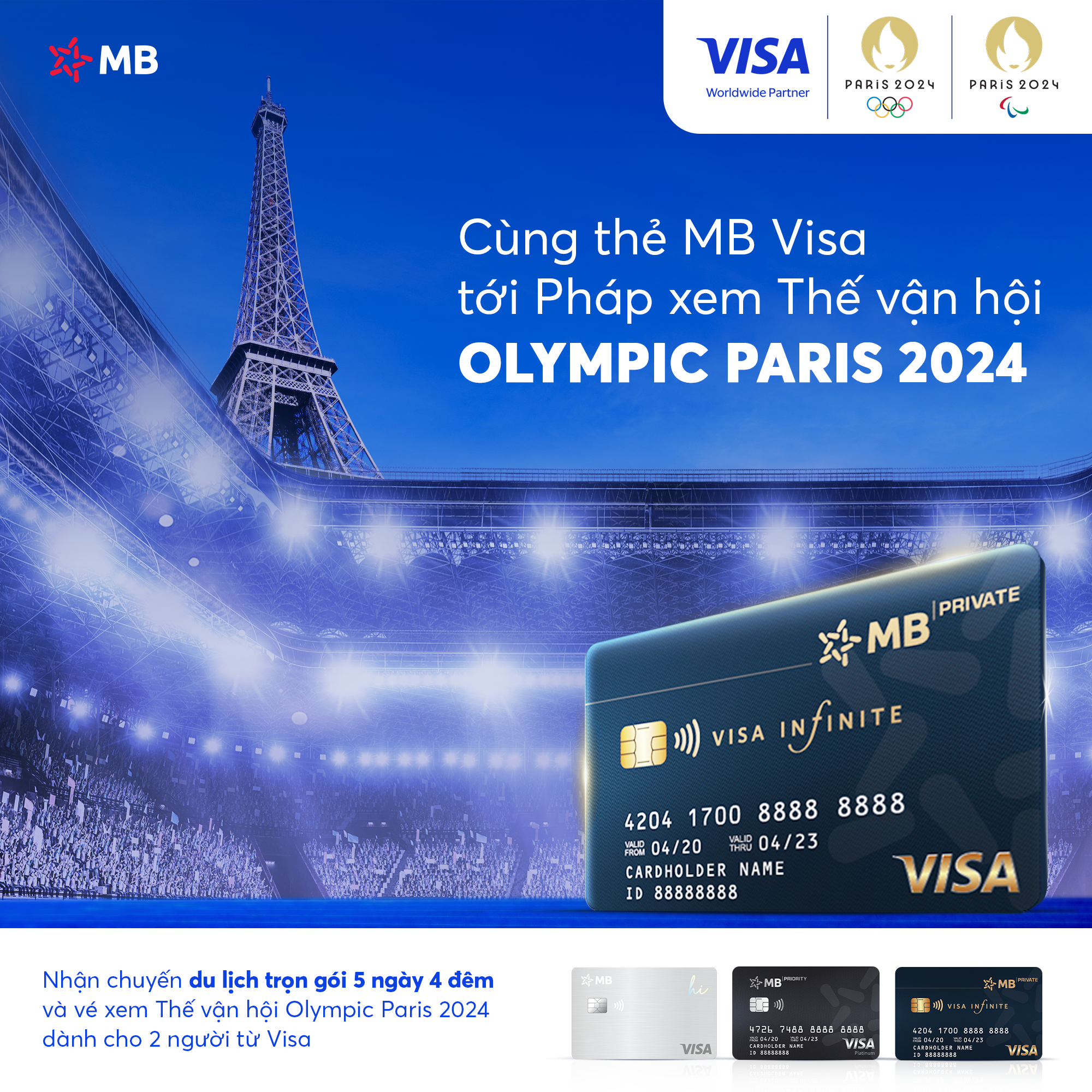 Thưởng ngoạn Paris mùa Thế vận hội Olympic 2024 cùng thẻ MB Visa