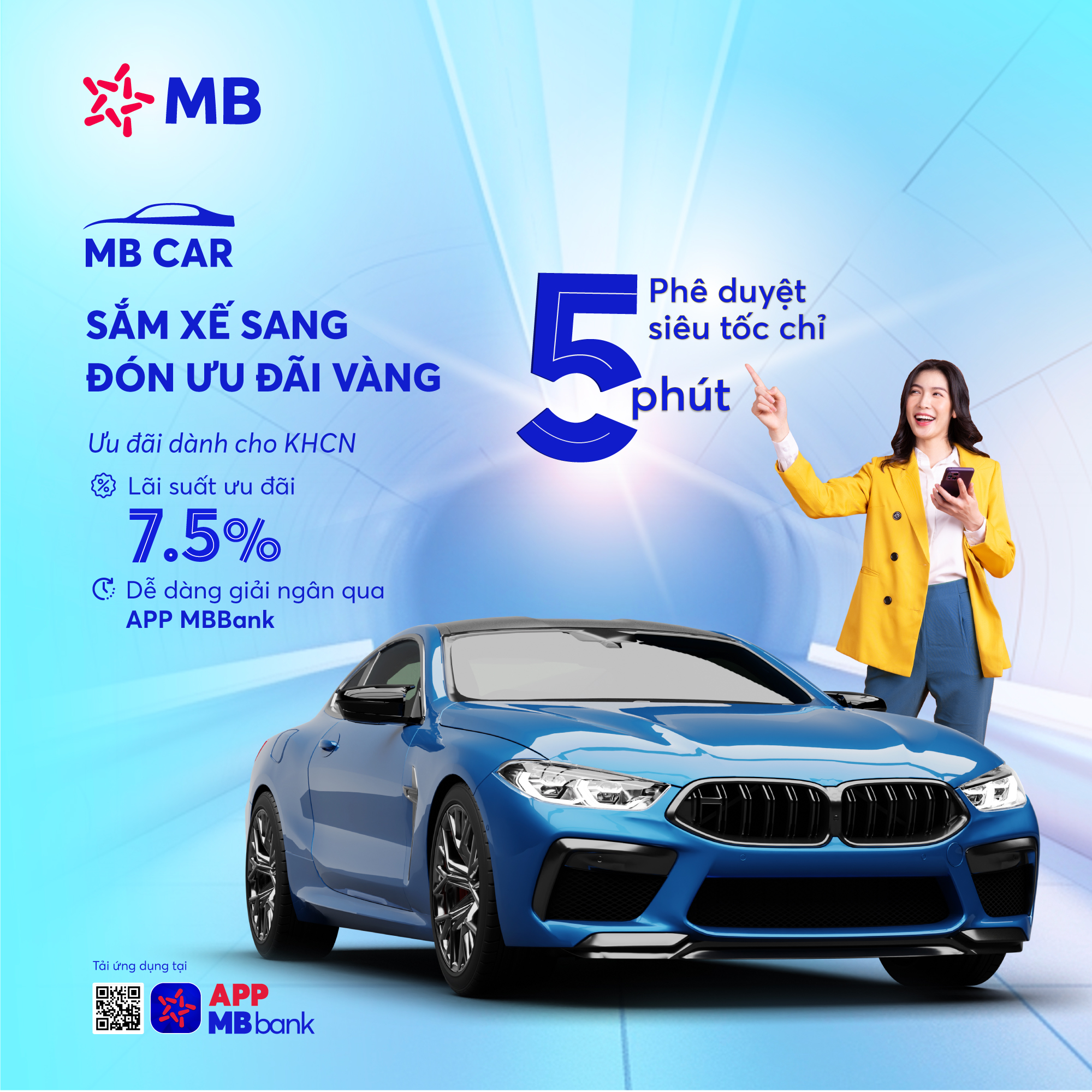 Ngân hàng MB cho vay mua ôtô phê duyệt siêu tốc chỉ trong 5 phút