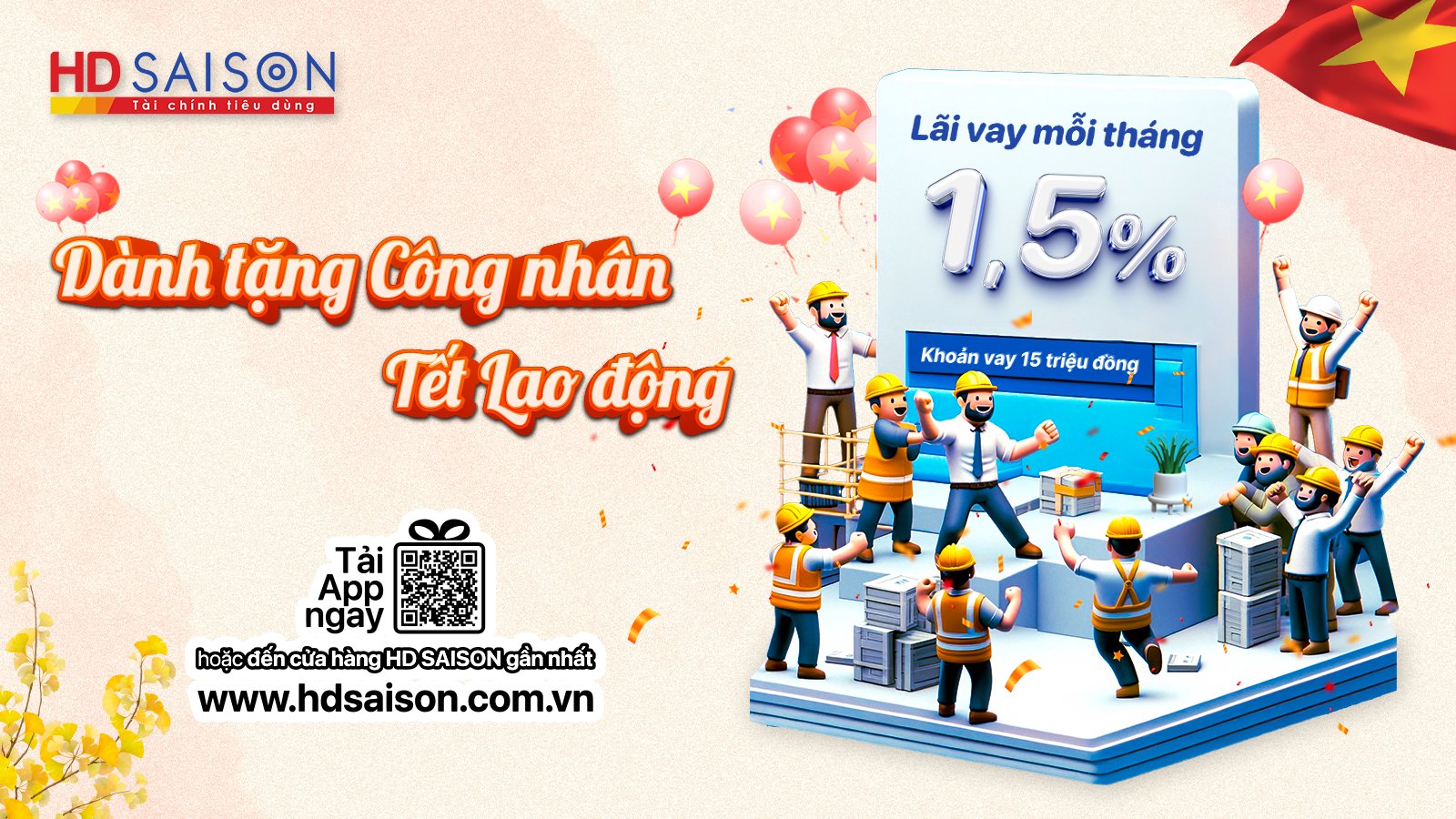 HD SAISON tiếp tục tung gói 15.000 tỷ đồng cho vay ưu đãi