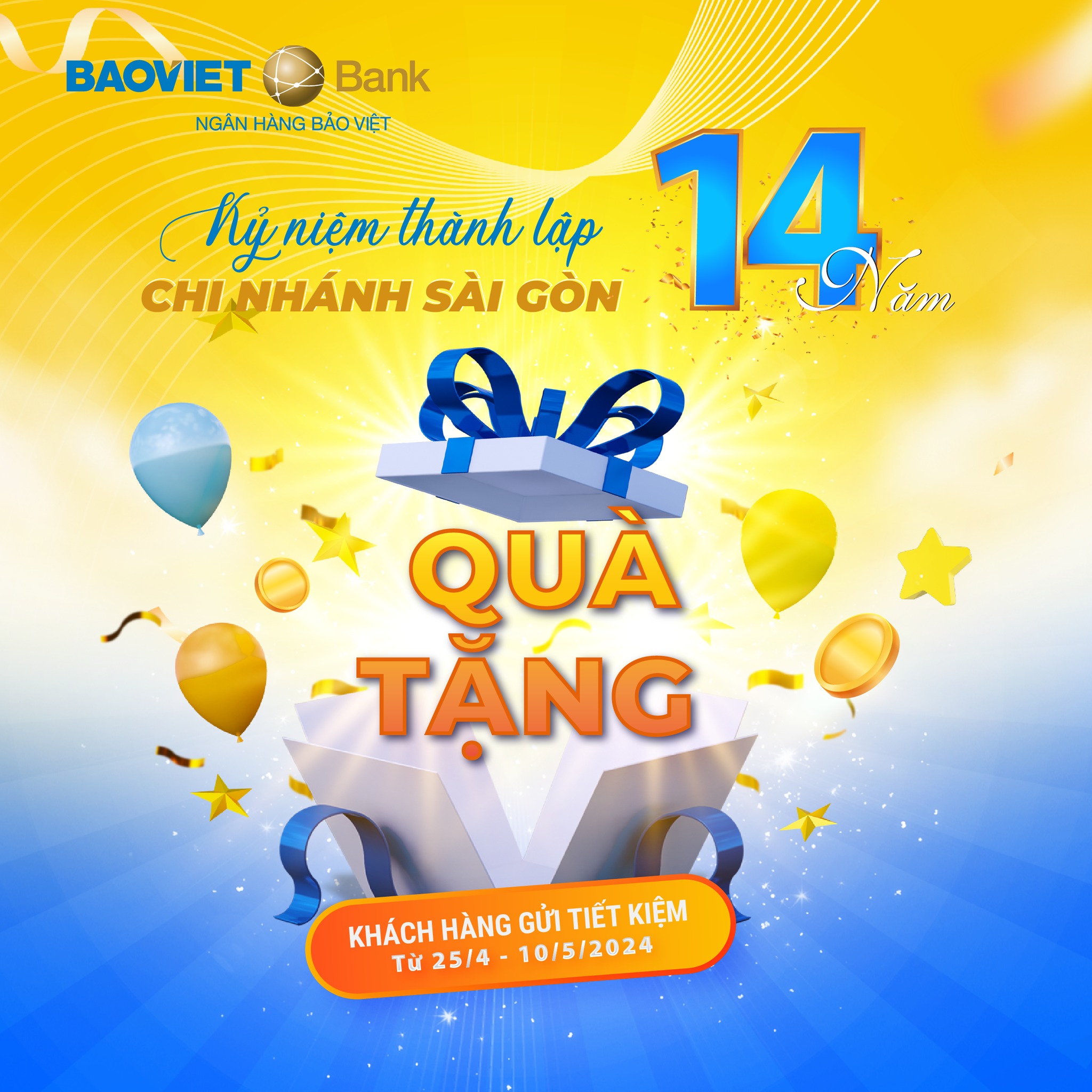 BAOVIET Bank Sài Gòn tặng quà khách hàng gửi tiết kiệm