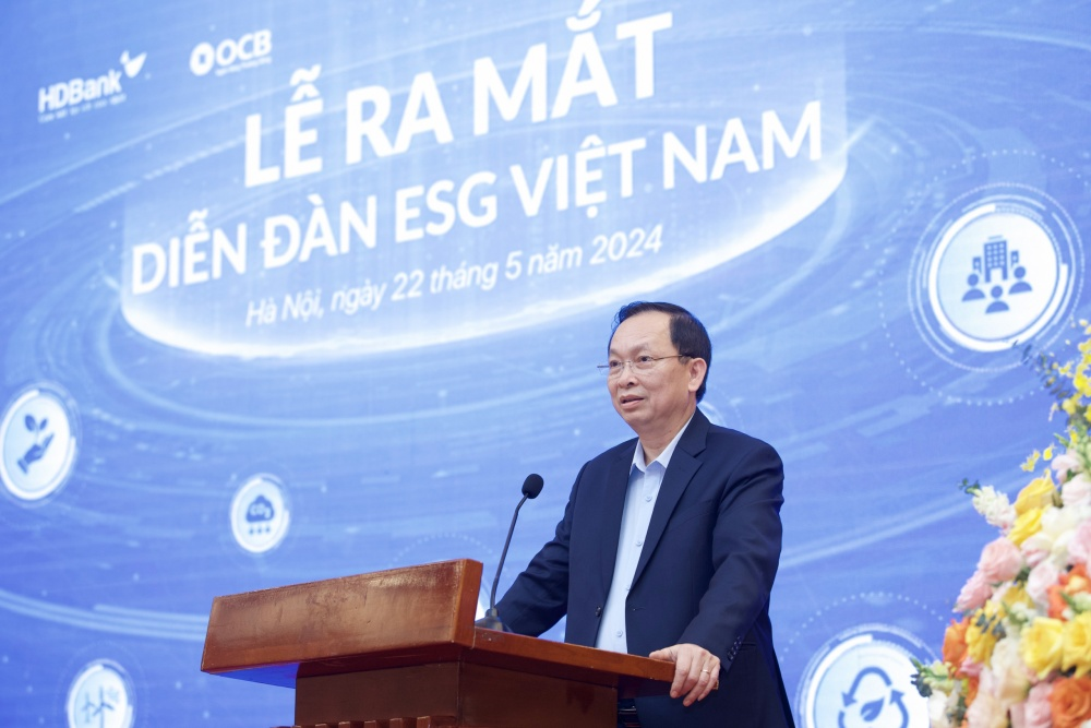 Phó Thống đốc Thường trực NHNN Đào Minh Tú nhận định ESG, tăng trưởng xanh và phát triển bền vững đã trở thành xu thế tất yếu và là mục tiêu mà mọi quốc gia đang hướng tới