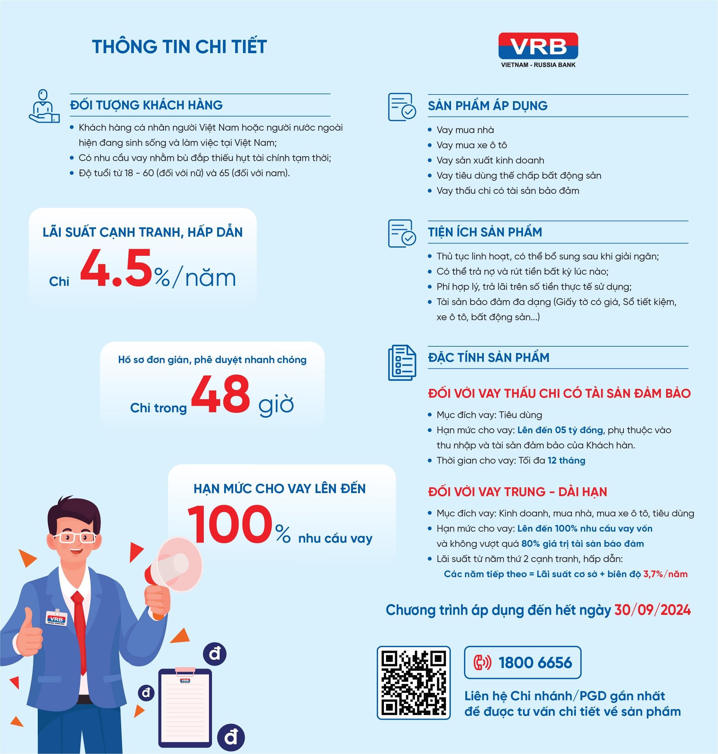 VRB ra mắt gói ưu đãi lãi suất chỉ từ 4.5%/năm cho khách hàng cá nhân