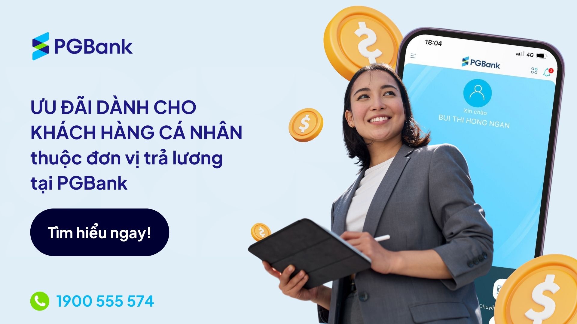 PGBank ưu đãi cho khách dùng dịch vụ thanh toán lương qua tài khoản mở tại ngân hàng