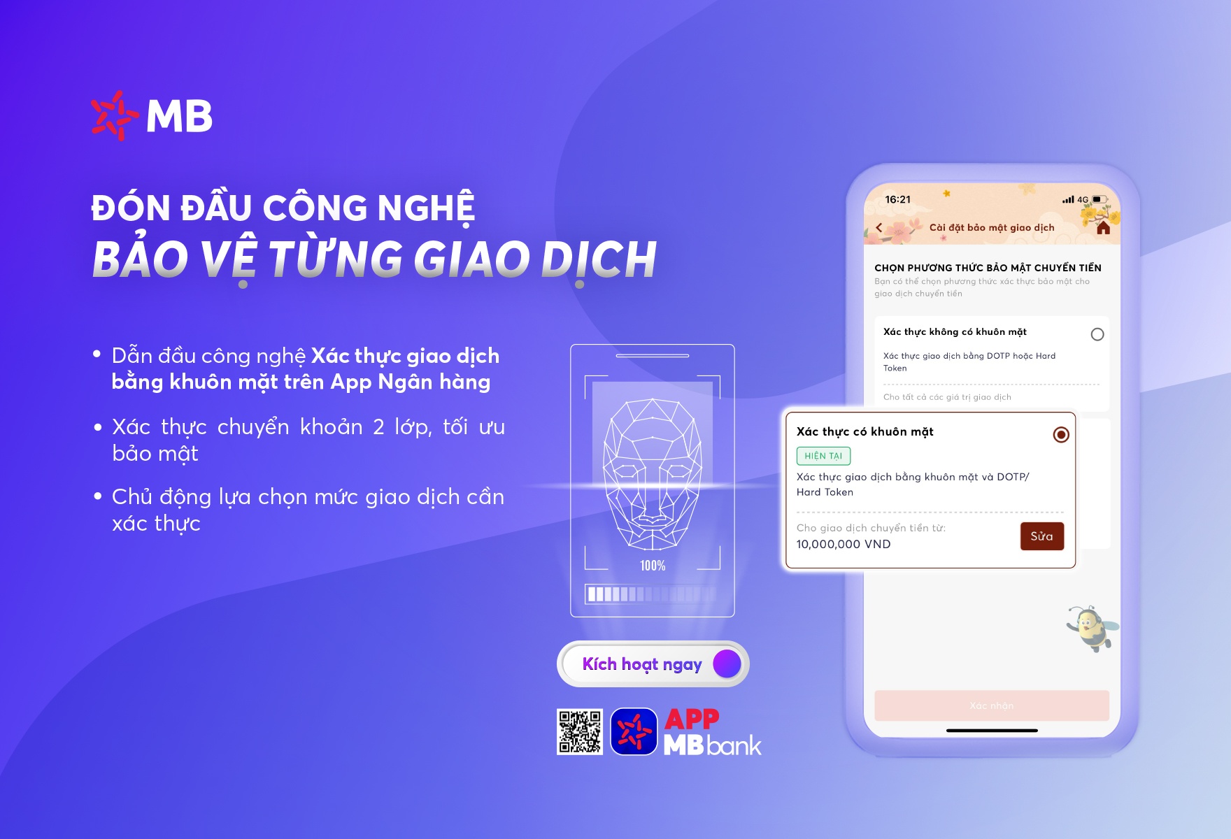 MB thông báo khách hàng cập nhật sinh trắc học