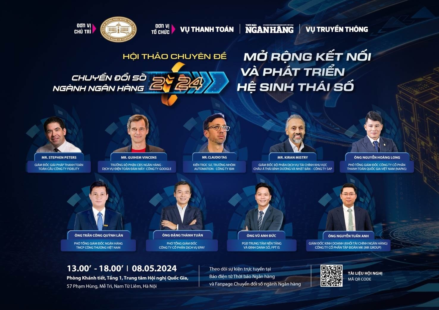 Những diễn giả sẽ góp mặt trong Hội thảo chuyên đề với chủ đề: “Mở rộng kết nối và phát triển hệ sinh thái số”