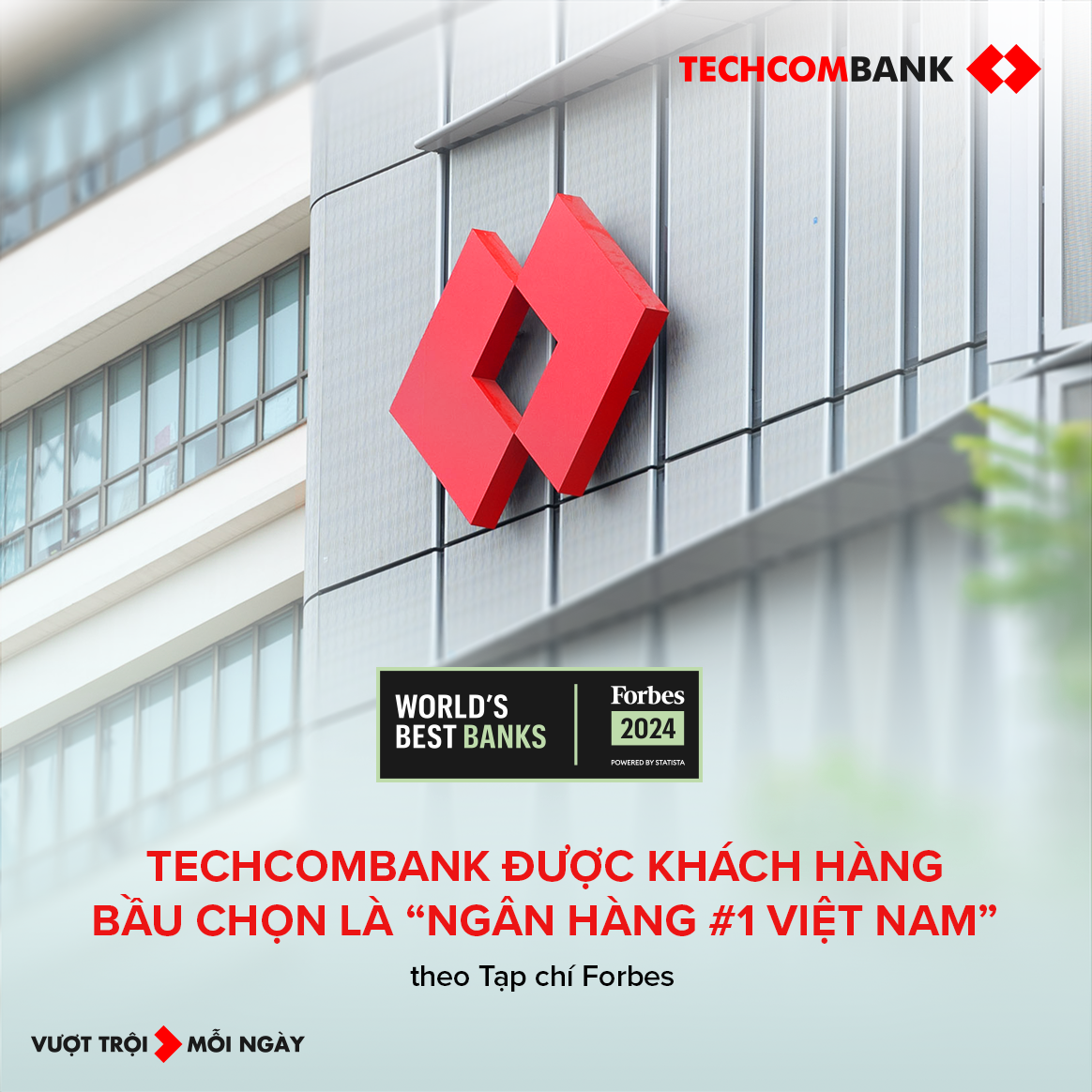Techcombank được bầu chọn "Ngân hàng #1 Việt Nam"