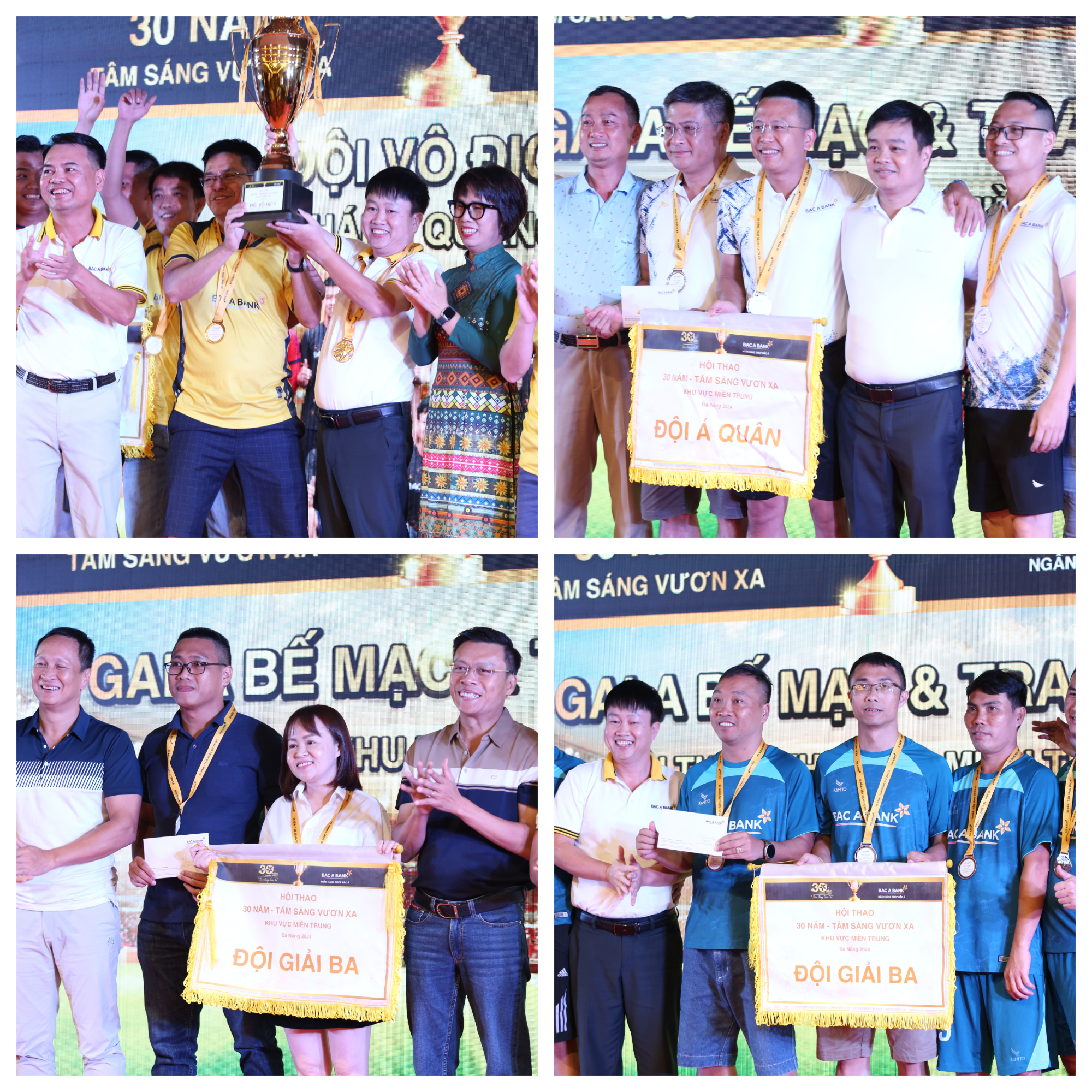 4 đội bóng xuất sắc nhất Giải Bóng đá BAC A BANK khu vực miền Trung - Tây Nguyên.