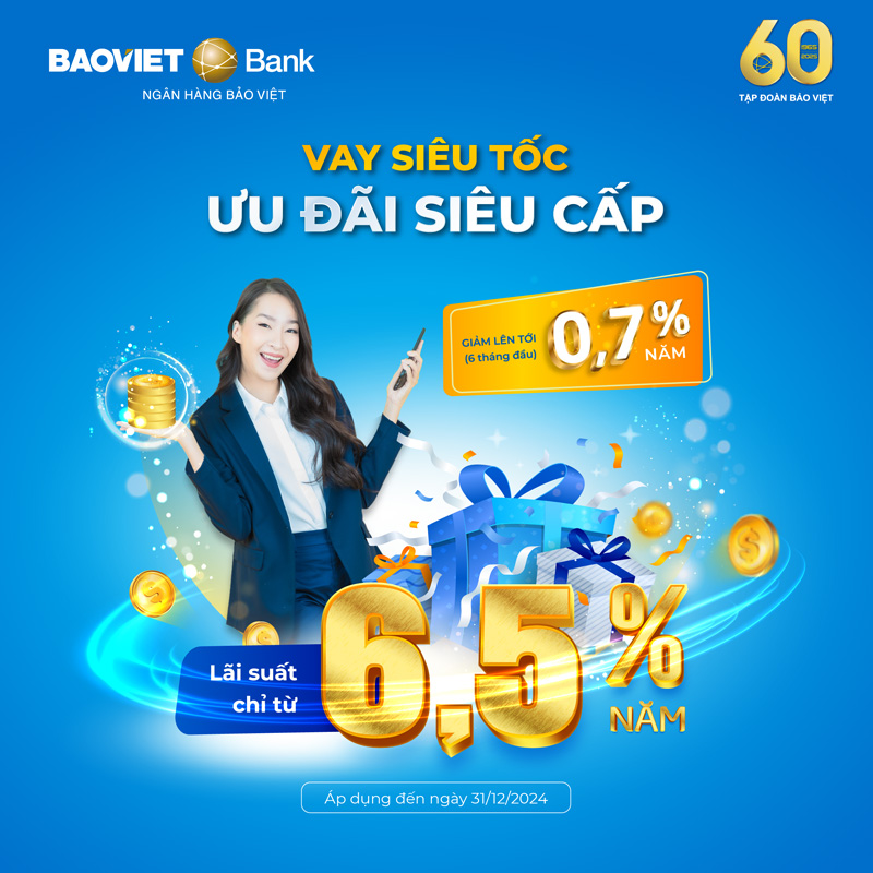 BAOVIET Bank cho vay ưu đãi