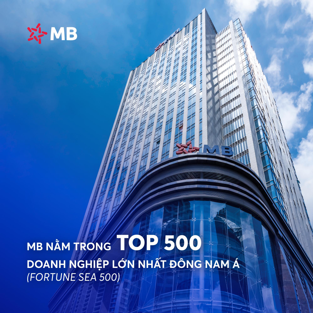 MB lọt top 100 doanh nghiệp lớn nhất Đông Nam Á