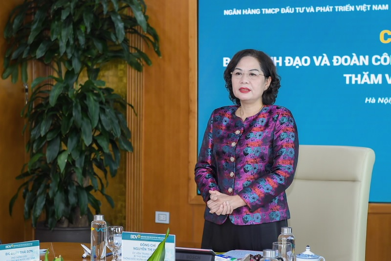 Thống đốc Ngân hàng Nhà nước Nguyễn Thị Hồng phát biểu