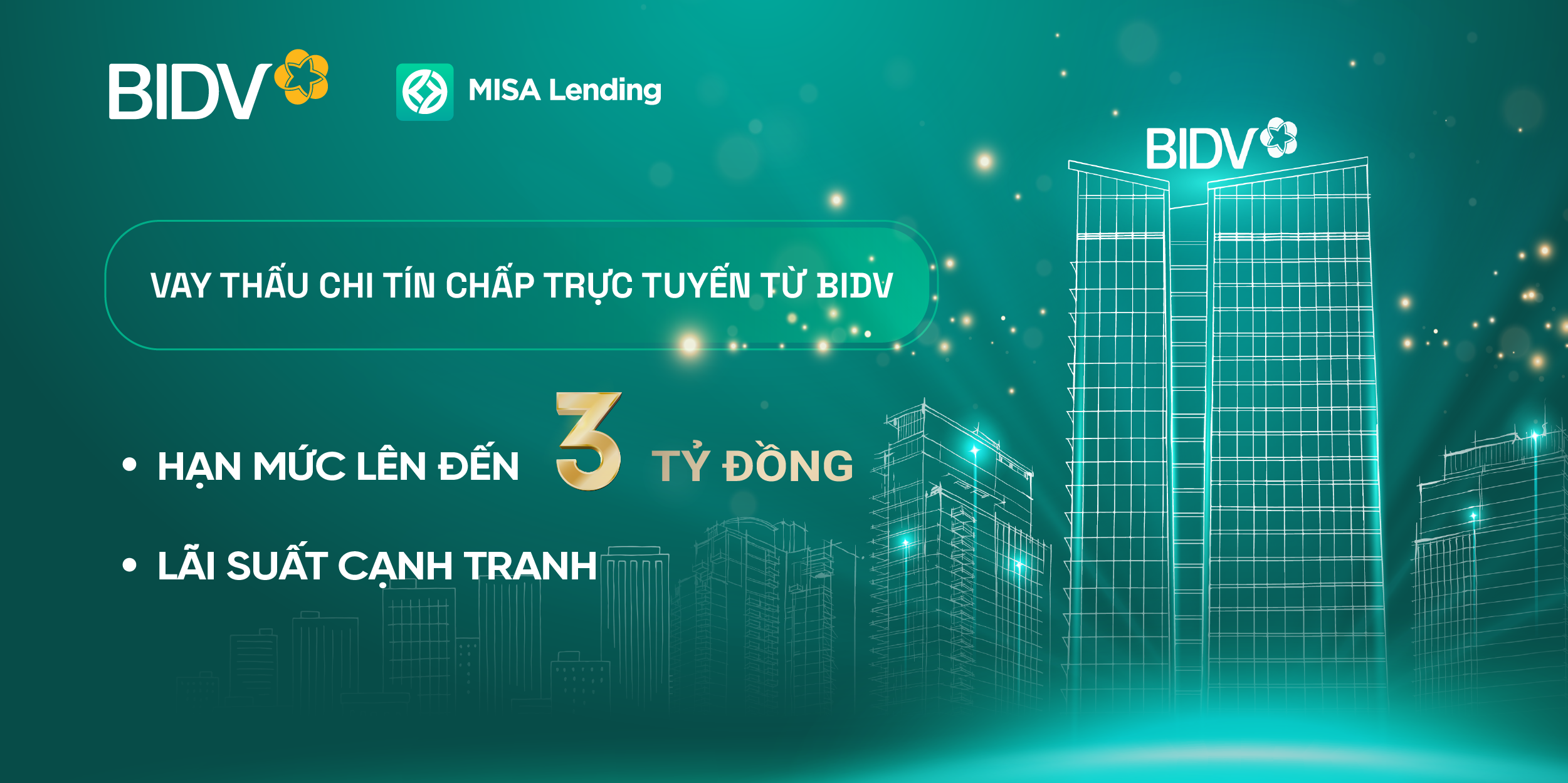 BIDV cho doanh nghiệp SME vay thấu chi trực tuyến đến 3 tỷ đồng