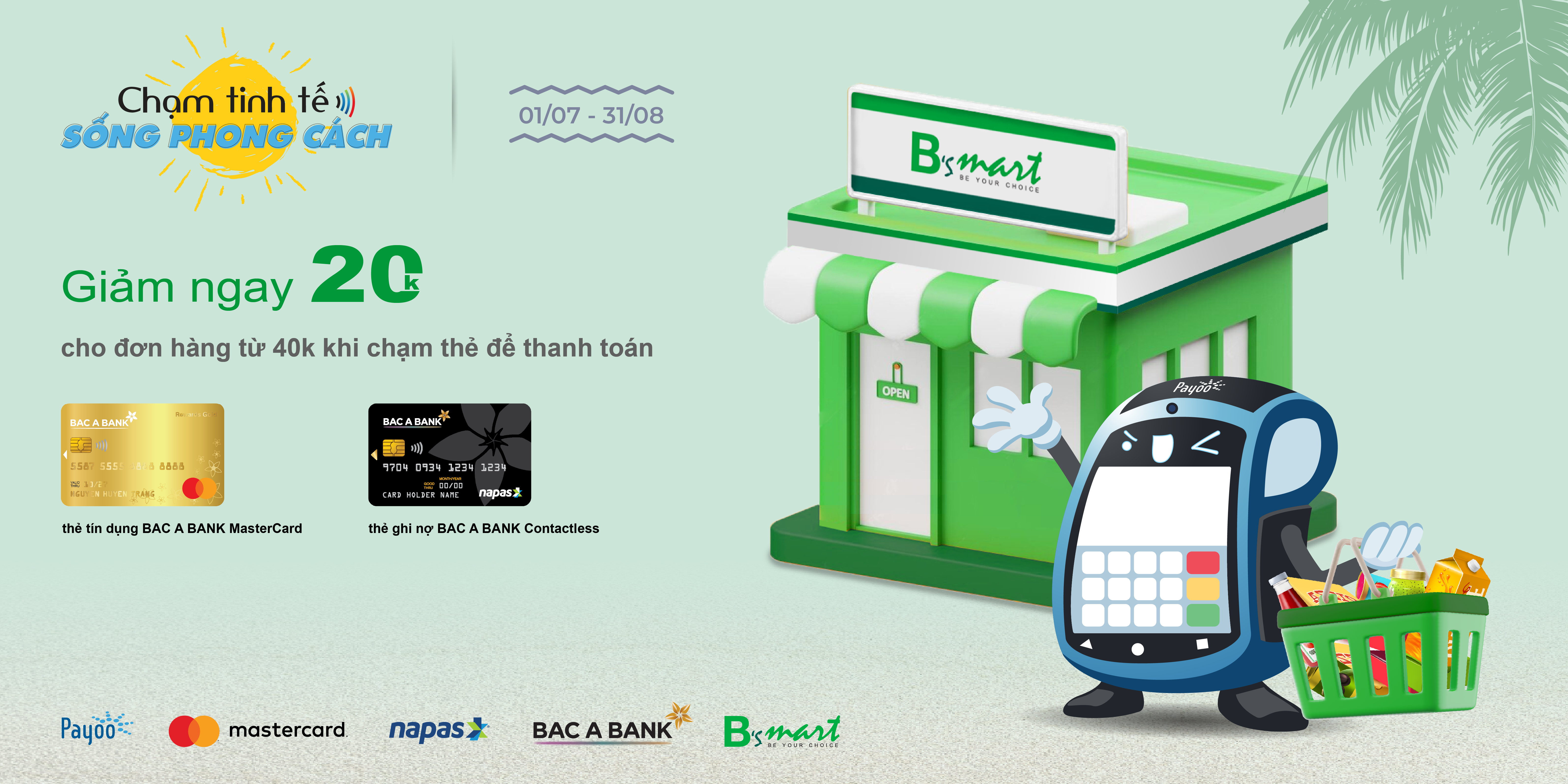 Ưu đãi chủ thẻ Bac A Bank tại B's Mart
