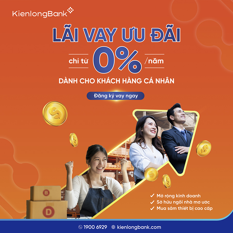 Kienlongbank cho vay lãi suất ưu đãi