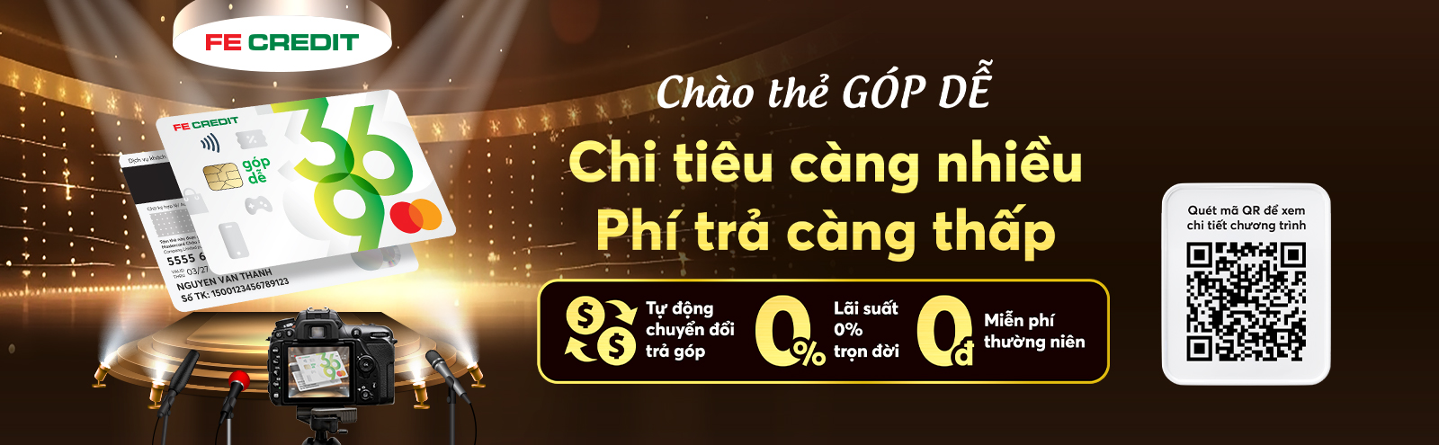thẻ tín dụng quốc tế FE CREDIT MasterCard Góp dễ