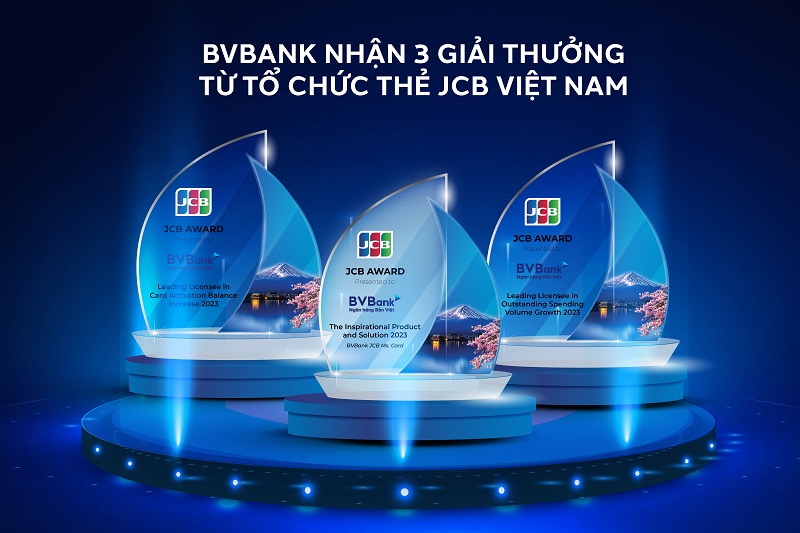 BVBank (BVB) được vinh danh ở 3 hạng mục quan trọng dành cho thẻ JCB