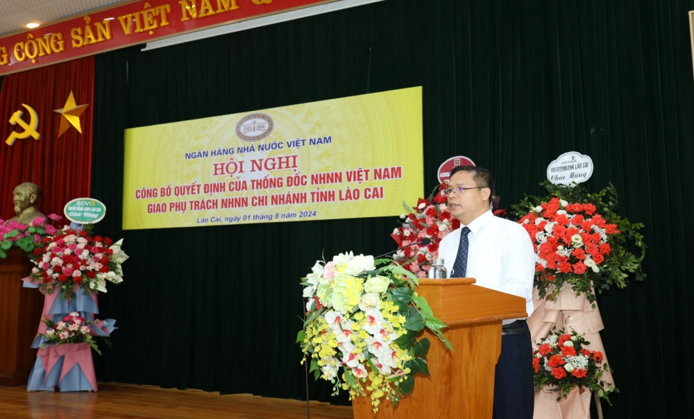 Đồng chí Đỗ Quang Huy - Phó Giám đốc NHNN Chi nhánh tỉnh Lào Cai