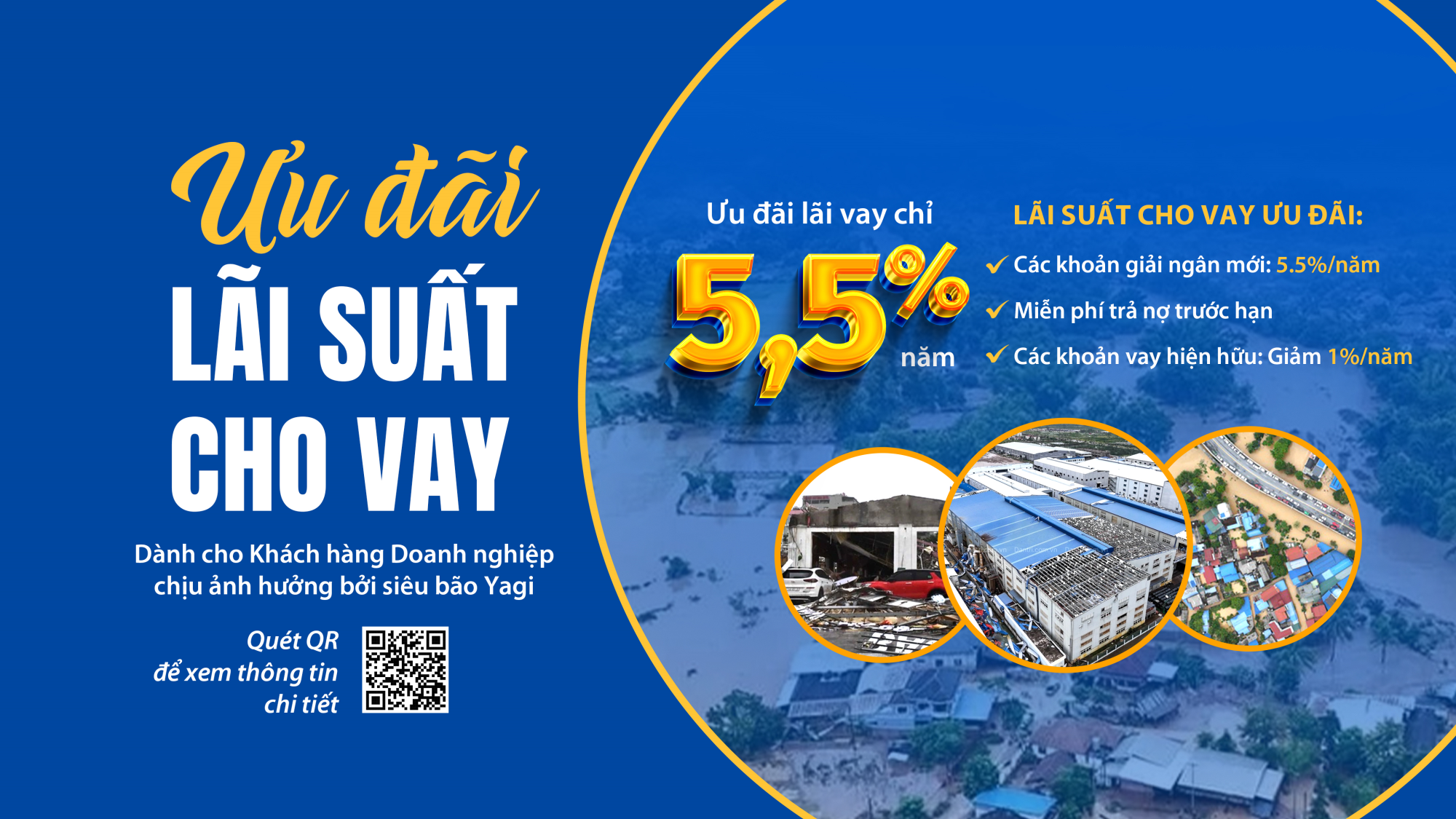 VietABank hỗ trợ doanh nghiệp sau bão yagi