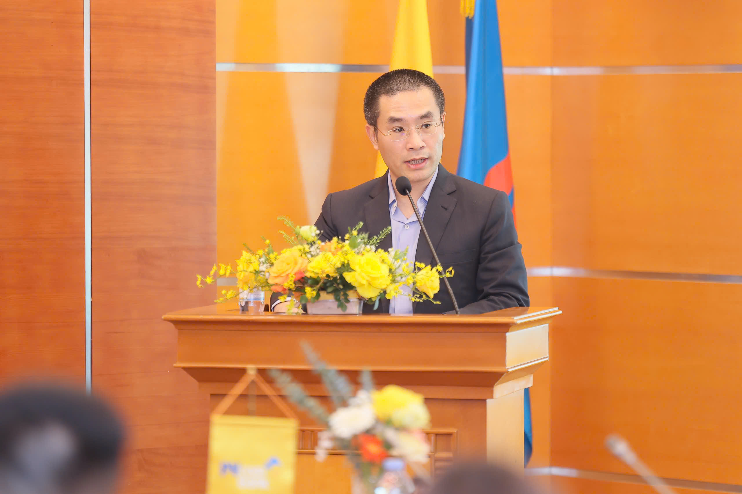 Ông Nguyễn Việt Hà, Phó Tổng Giám đốc PVcomBank, phát biểu tại sự kiện