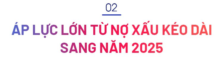 Áp lực lớn từ nợ xấu kéo dài sang năm 2025