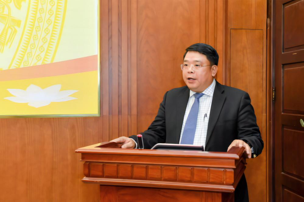 Ông Phạm Tiên Phong - Cục trưởng Cục PCRT phát biểu nhận nhiệm vụ