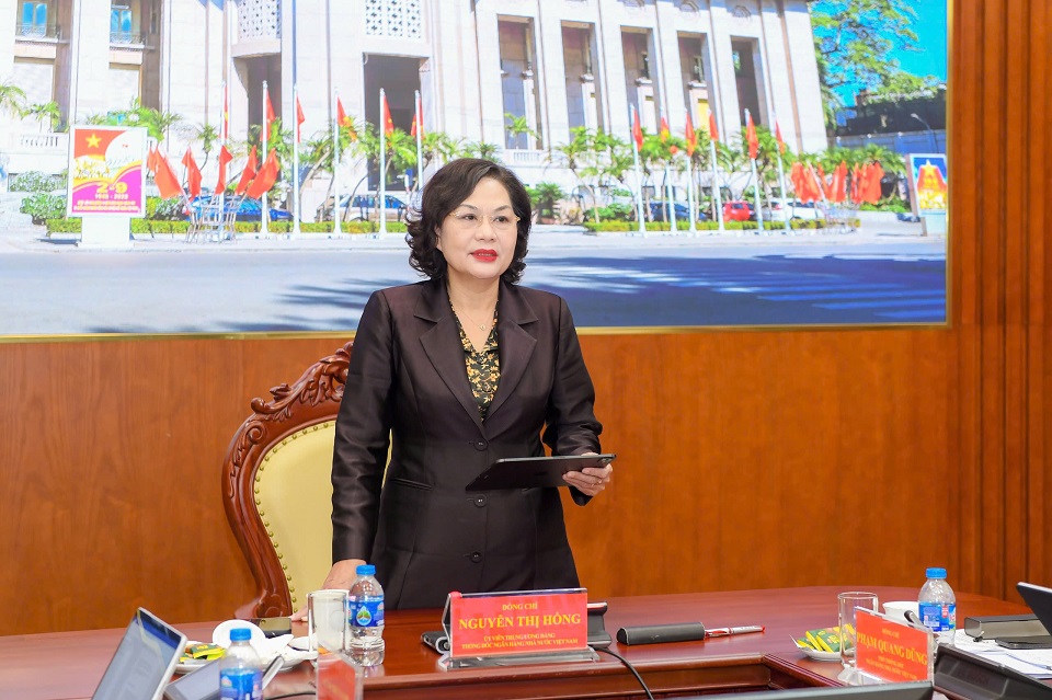 Thống đốc Nguyễn Thị Hồng phát biểu chỉ đạo tại Hội nghị