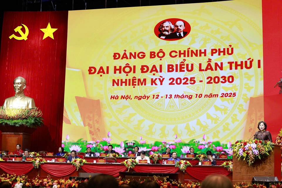 Toàn văn tham luận của Thống đốc Nguyễn Thị Hồng tại Đại hội đại biểu Đảng bộ Chính phủ lần thứ I, nhiệm kỳ 2025-2030 