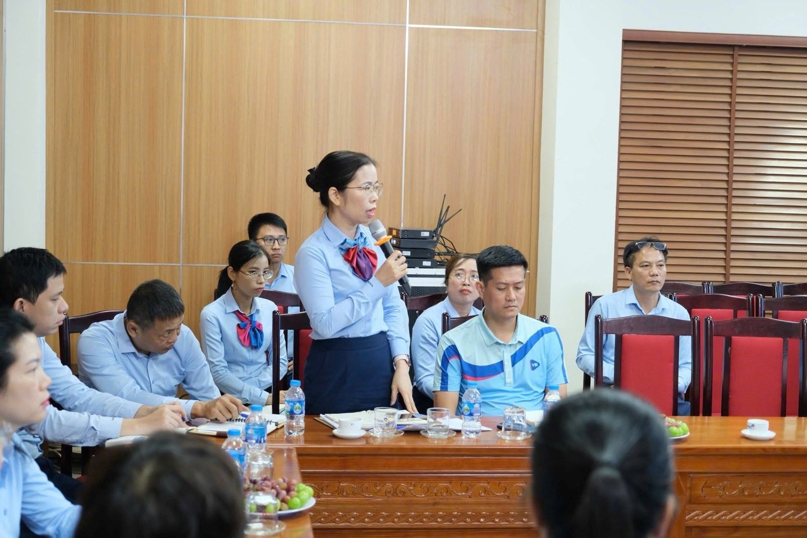 Cán bộ Chi nhánh Thái Nguyên bày tỏ xúc động trước sự quan tâm, động viên kịp thời của Ban Lãnh đạo VietinBank