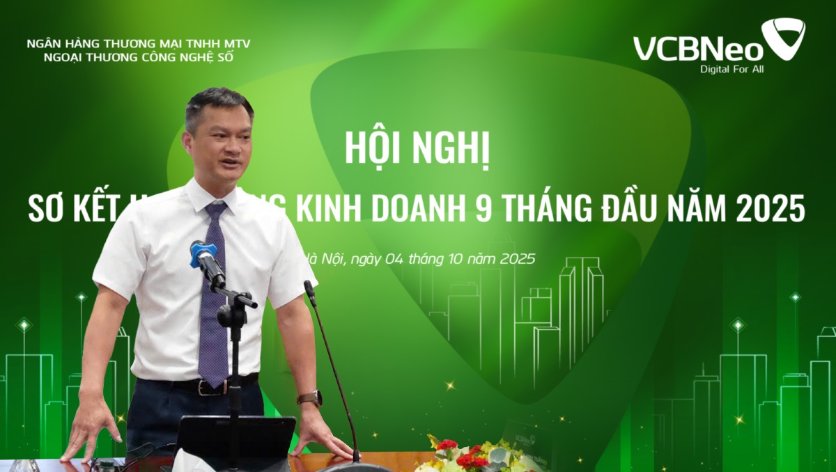 Ông Nguyễn Anh Tuấn – Thành viên HĐTV kiêm Tổng Giám đốc VCBNeo phát biểu tại Hội nghị