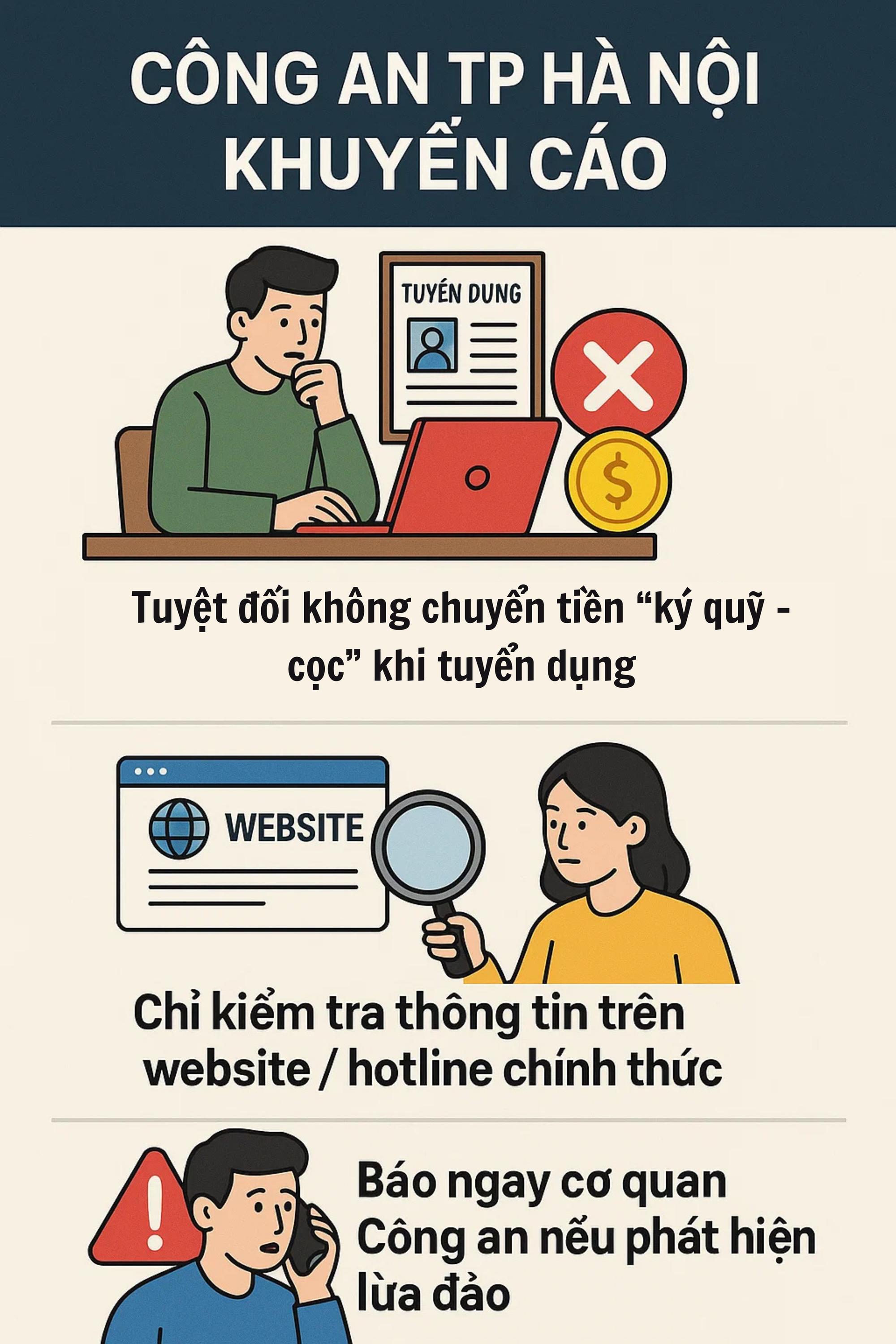 Công an Hà Nội cảnh báo khẩn liên quan đến các ngân hàng