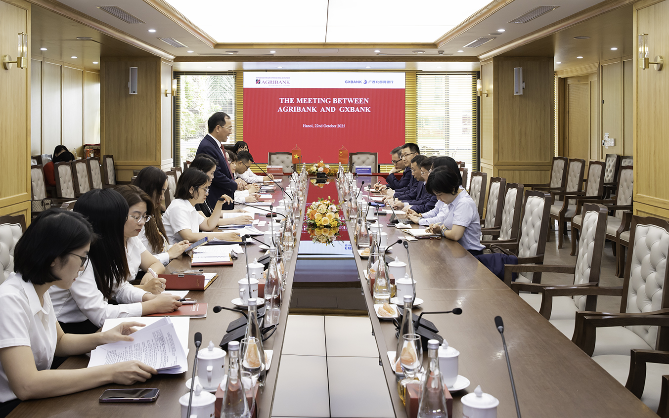 Buổi làm việc giữa Agribank và Ngân hàng Vịnh Bắc Bộ Quảng Tây
