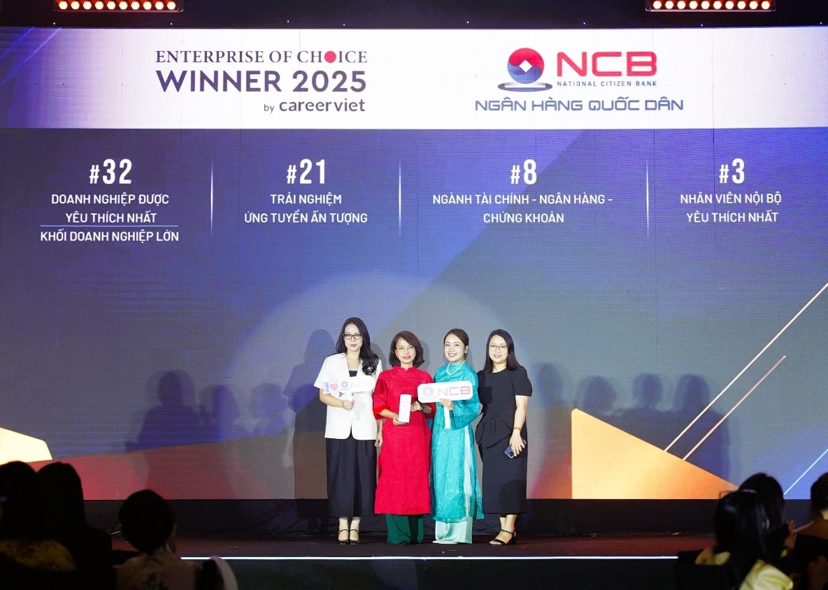 Ngân hàng NCB được vinh danh tại 4 hạng mục quan trong chương trình “Doanh nghiệp yêu thích - Enterprise of Choice” 2025