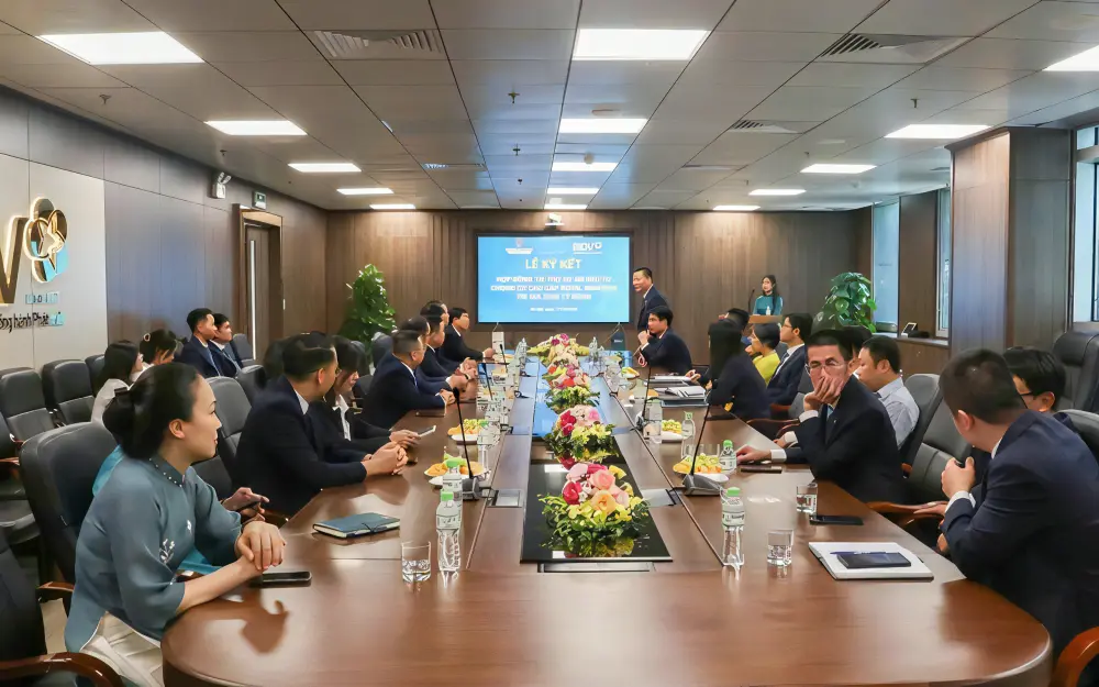 Quang cảnh buổi lễ ký kết