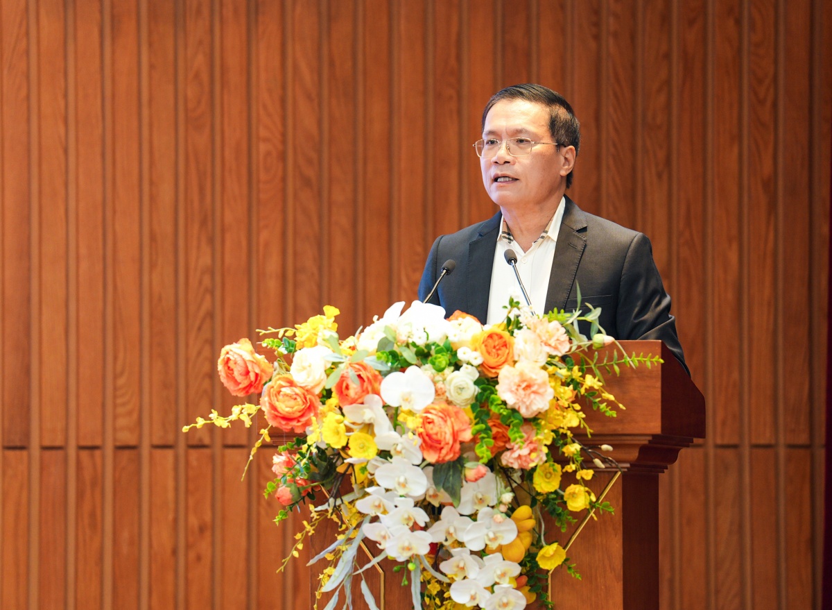 Đồng chí Phạm Bảo Lâm, Chủ tịch Hội đồng quản trị Bảo hiểm tiền gửi Việt Nam cảm ơn sự quan tâm của Ban lãnh đạo NHNN trong thời gian vừa qua đã kiện toàn đầy đủ các vị trí lãnh đạo chủ chốt của đơn vị