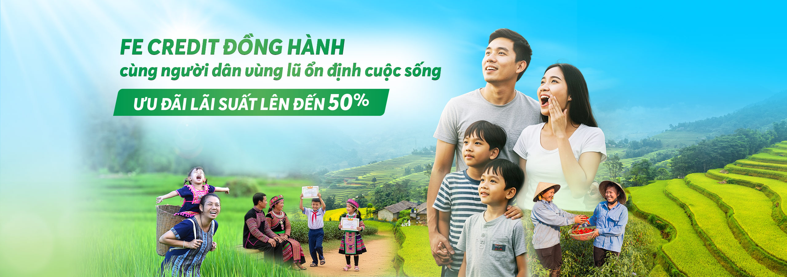 FE CREDIT giảm lãi suất đến 50%, hỗ trợ người dân vùng lũ ổn định cuộc sống