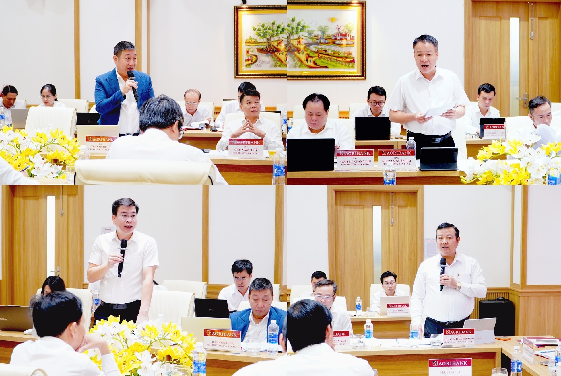 Lãnh đạo các ban, Trung tâm tại Trụ sở chính và Văn phòng đại diện khu vực miền Trung phát biểu