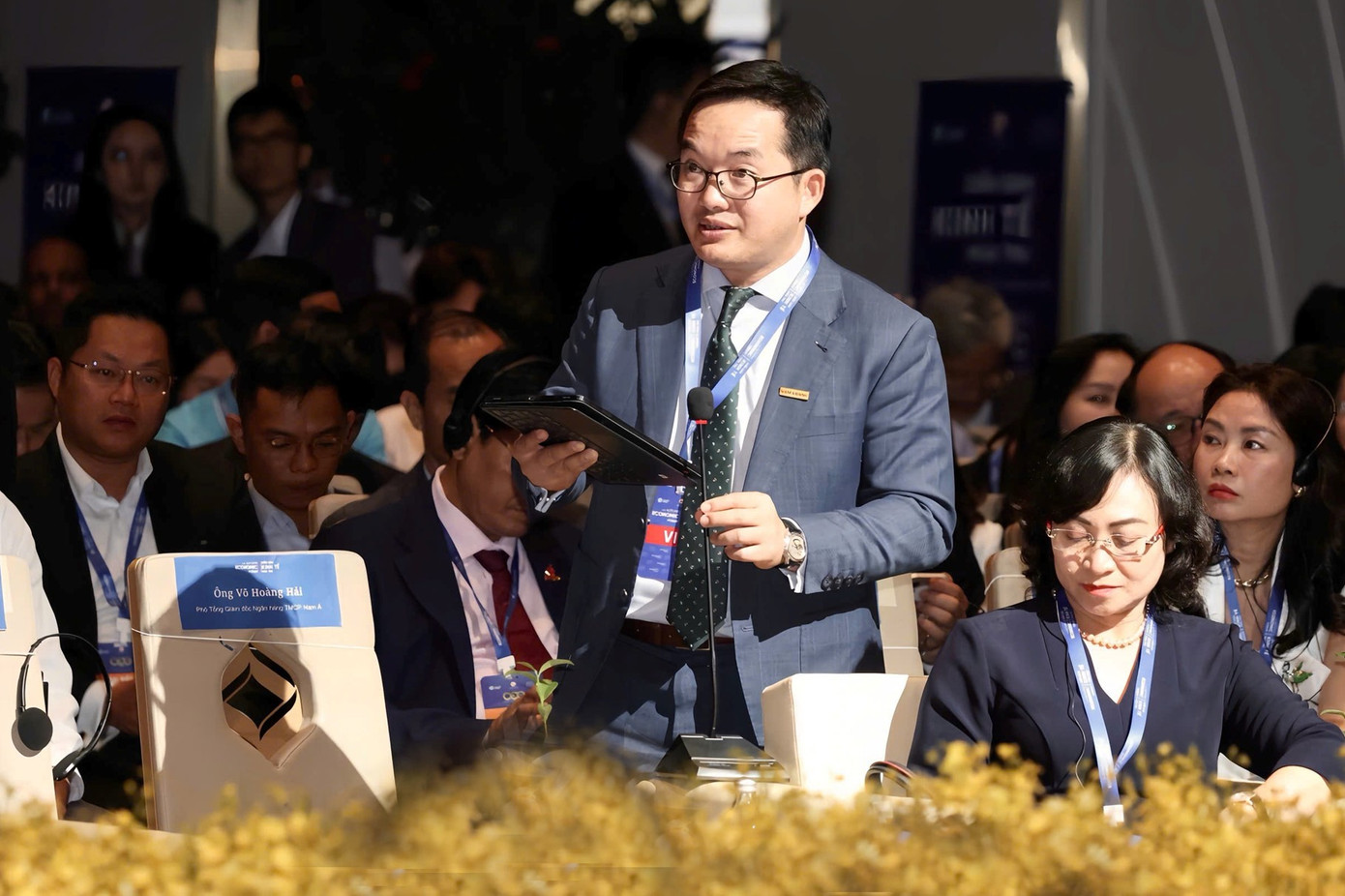 Ông Võ Hoàng Hải – Phó Tổng giám đốc Nam A Bank phát biểu tại chương trình.