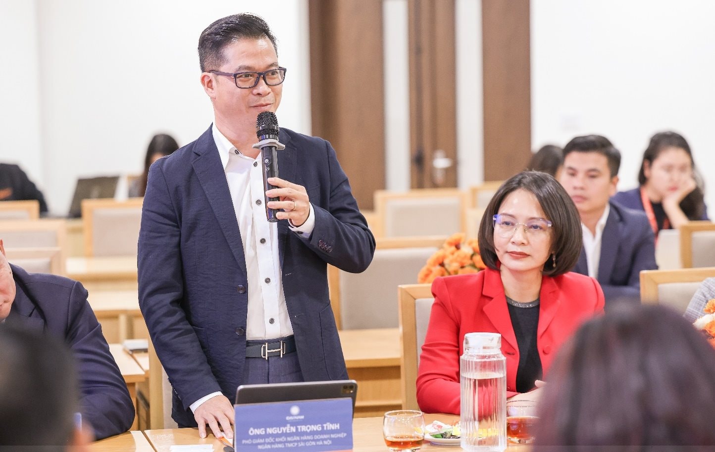 Ông Nguyễn Trọng Tĩnh – Phó Giám đốc Khối Ngân hàng Doanh nghiệp SHB. Ảnh: DNU