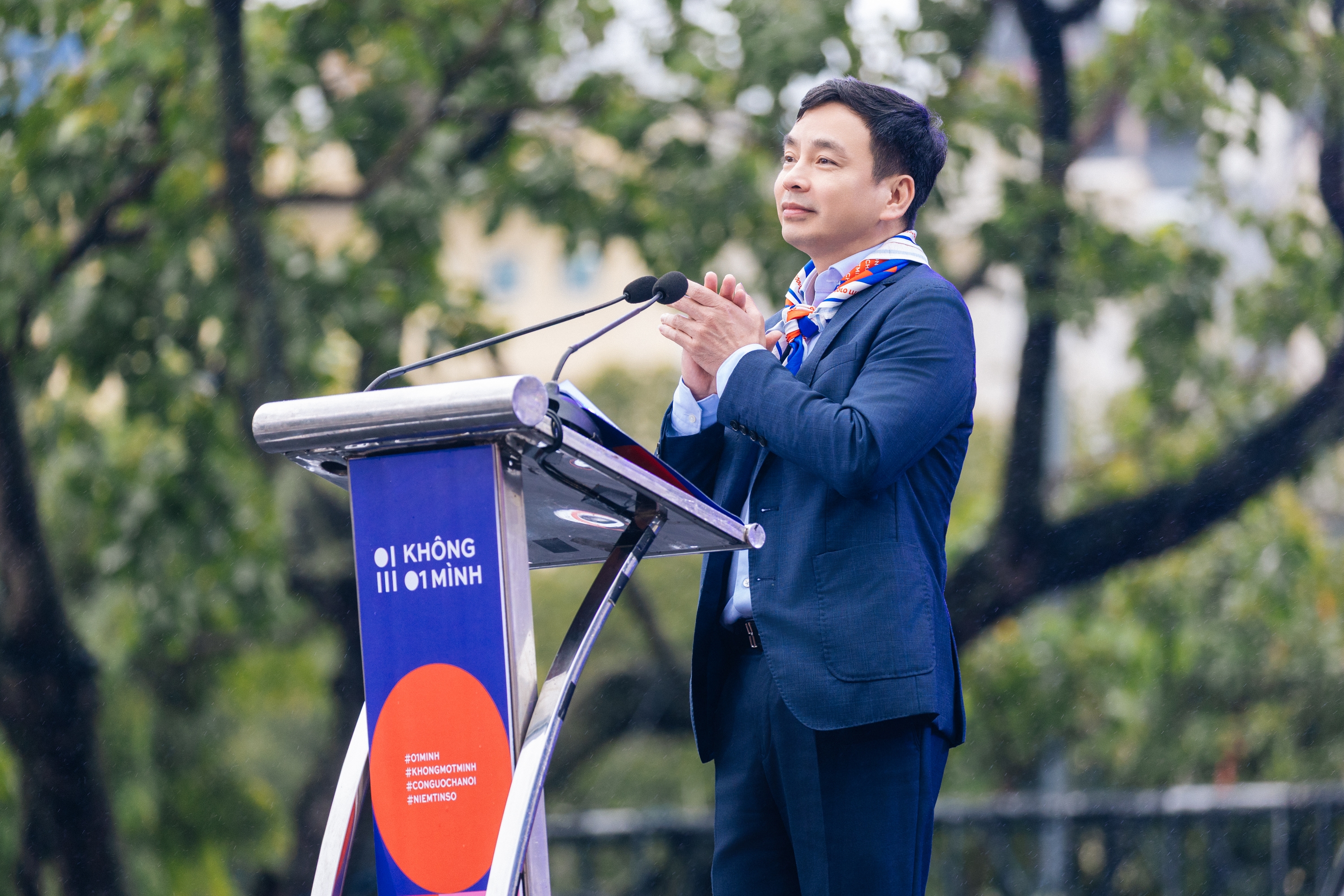 Thiếu tướng Lê Xuân Minh phát biểu tại lễ khai mạc sự kiện