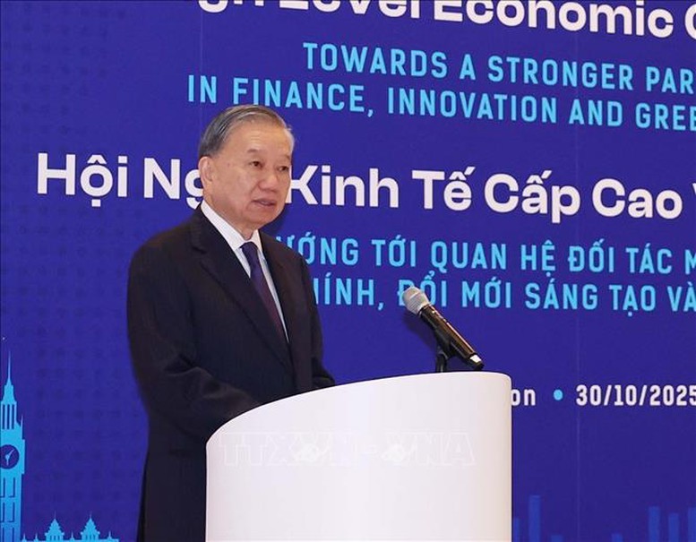 Tổng Bí thư Tô Lâm phát biểu tại Hội nghị Kinh tế cấp cao