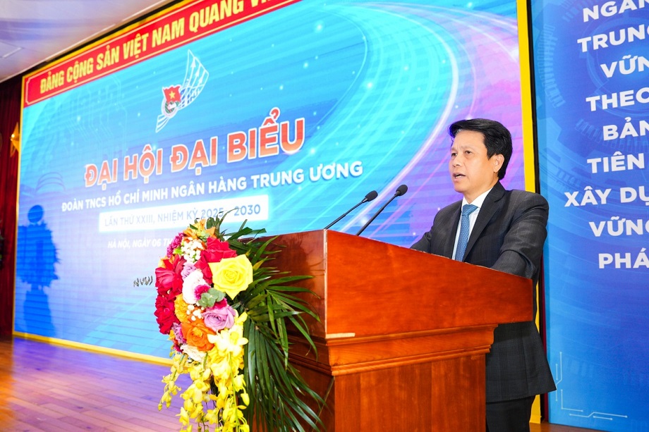 Phó Thống đốc NHNN Phạm Tiến Dũng phát biểu chỉ đạo Đại hội