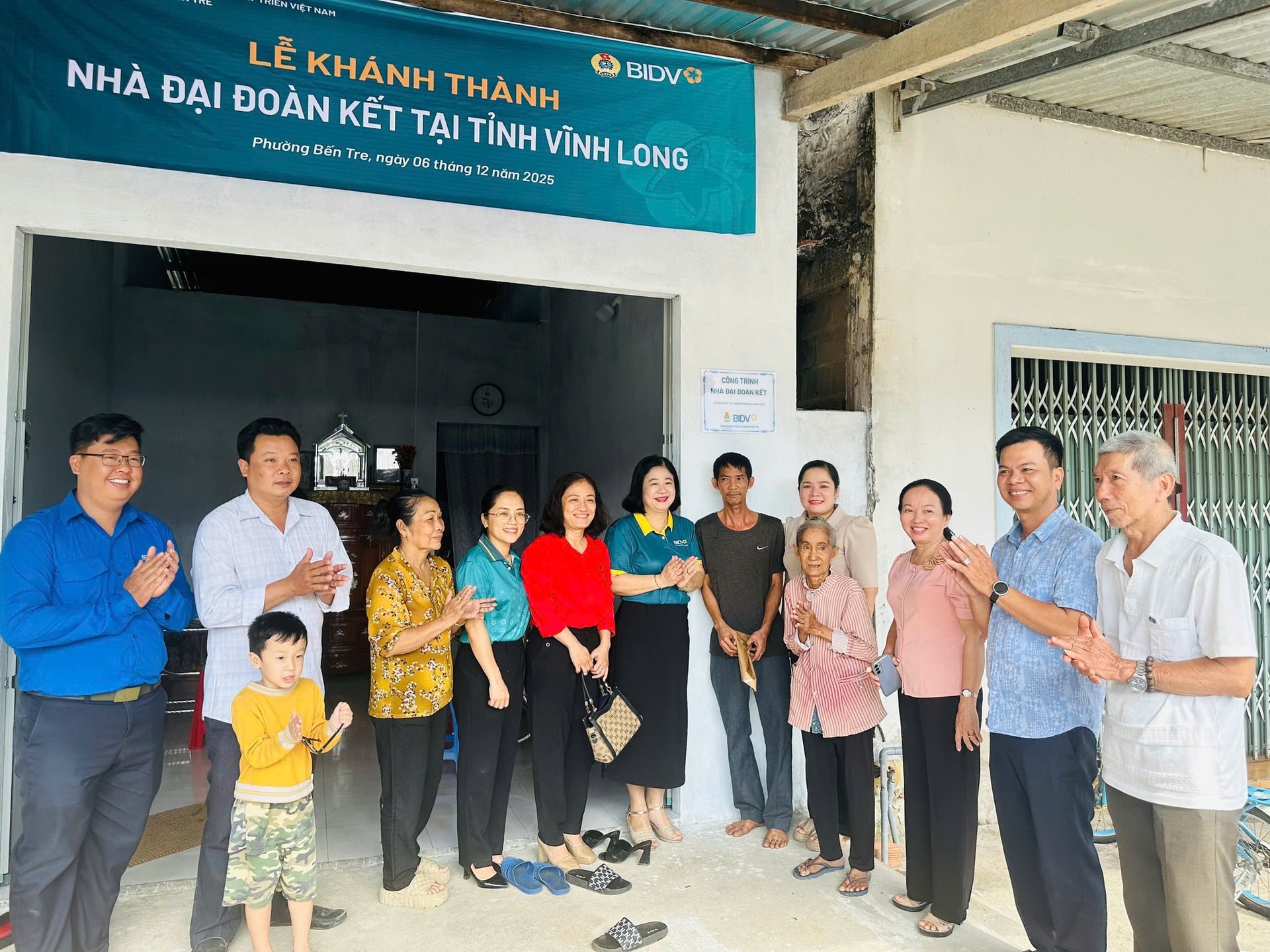 Ngôi nhà Đại đoàn kết mang theo tình cảm sâu sắc của BIDV Bến Tre