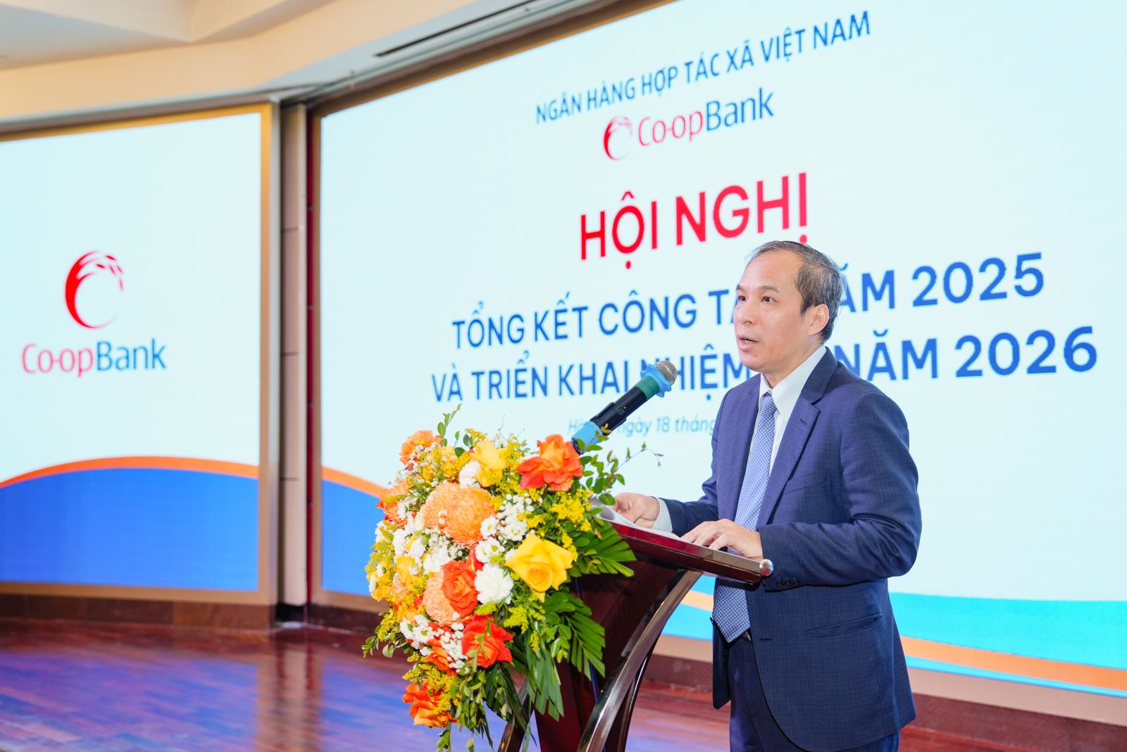 Phó Bí thư Thường trực Đảng ủy, Phó Thống đốc Thường trực NHNN Việt Nam Đoàn Thái Sơn phát biểu chỉ đạo Hội nghị