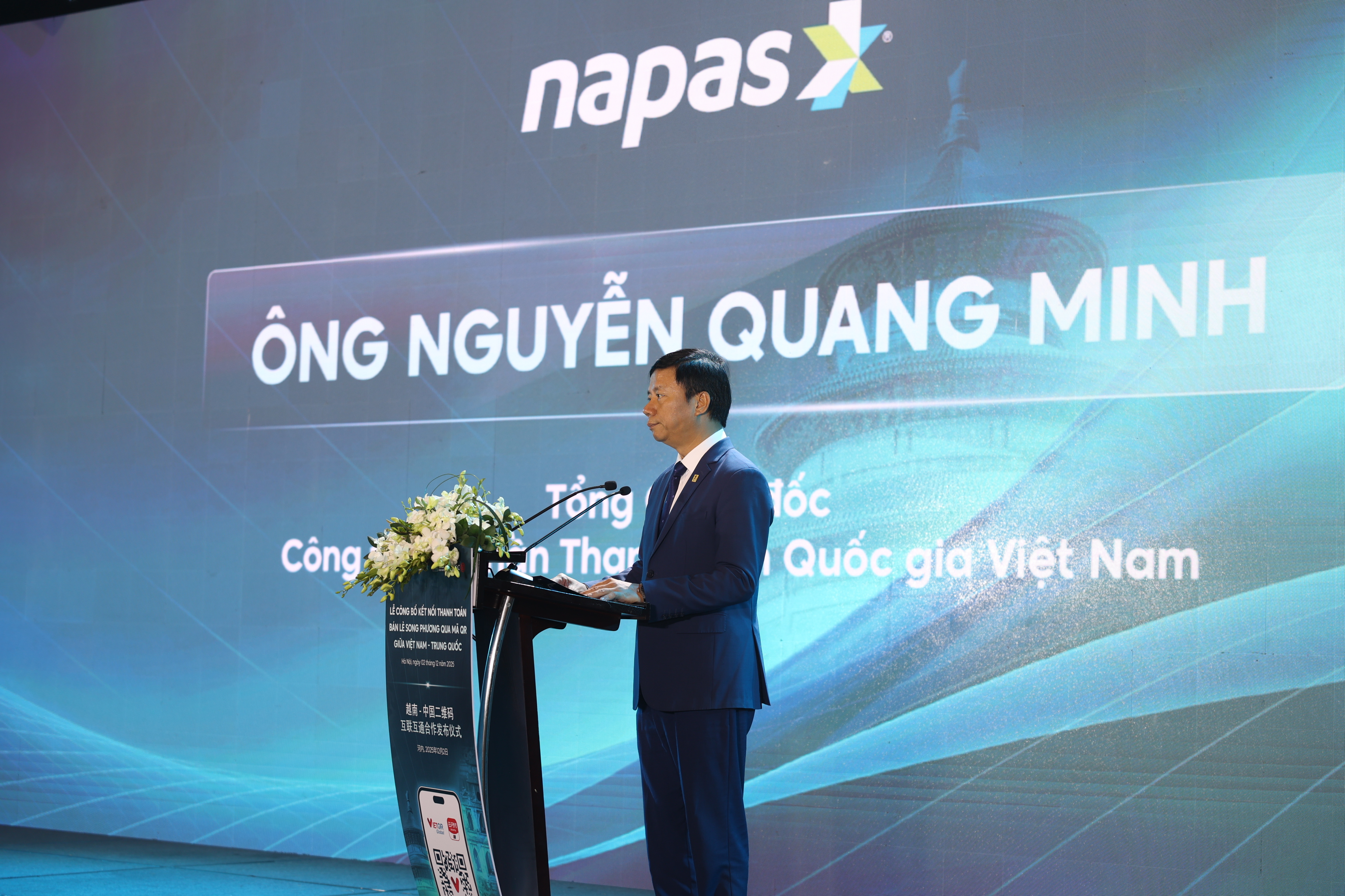 Ông Nguyễn Quang Minh phát biểu tại lễ công bố.