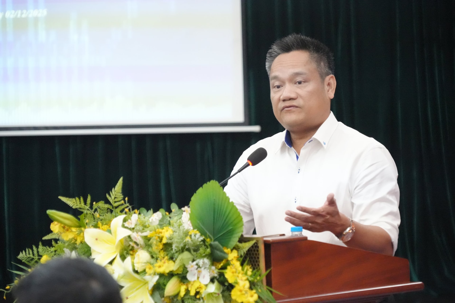 Ông Võ Văn Hoàng, Thành viên Uỷ ban Rủi ro, Hội đồng Hiệp hội, Giám đốc Khối Quản lý rủi ro Ngân hàng TMCP Á Châu (ACB) phát biểu