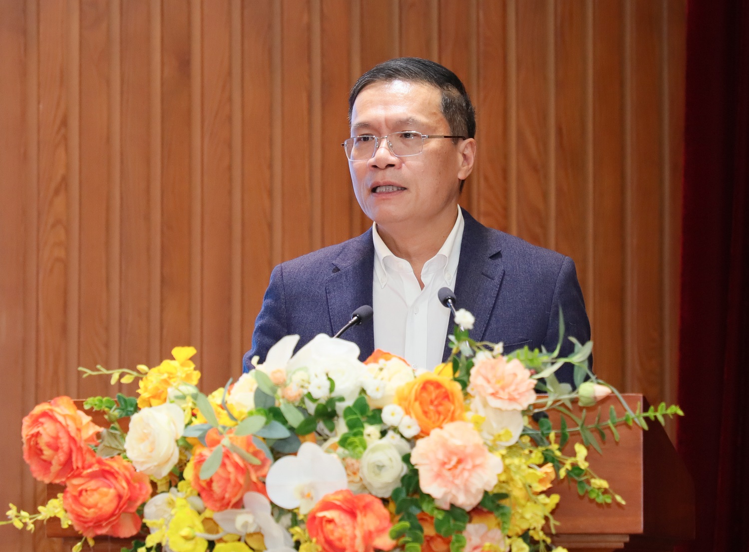 Chủ tịch HĐQT Phạm Bảo Lâm phát biểu tại hội nghị