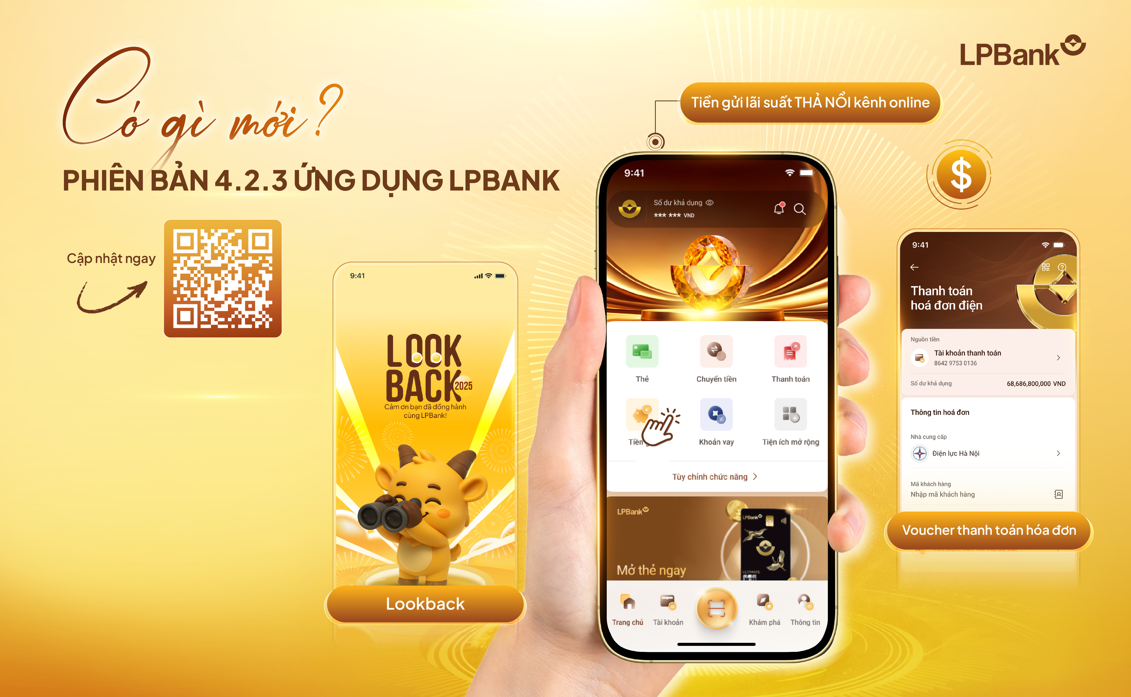 LPBank nâng cấp ứng dụng phiên bản 4.2.3 với nhiều tiện ích mới