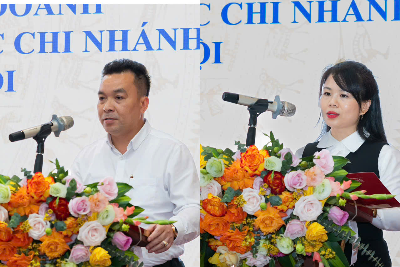 Giám đốc Chi nhánh Sở Giao dịch và Chi nhánh Mê Linh phát biểu